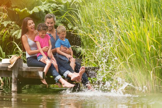 Bernsteinsee mit Familie